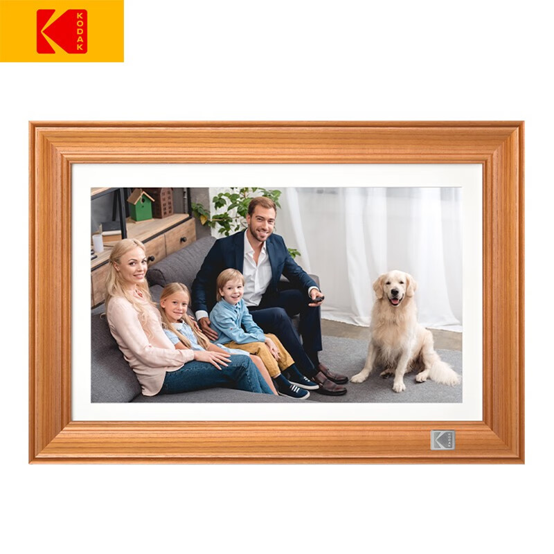 柯达（Kodak） 141 数码相框14.1英寸高清电子相册触摸屏电子相框照片视频播放器 原木色