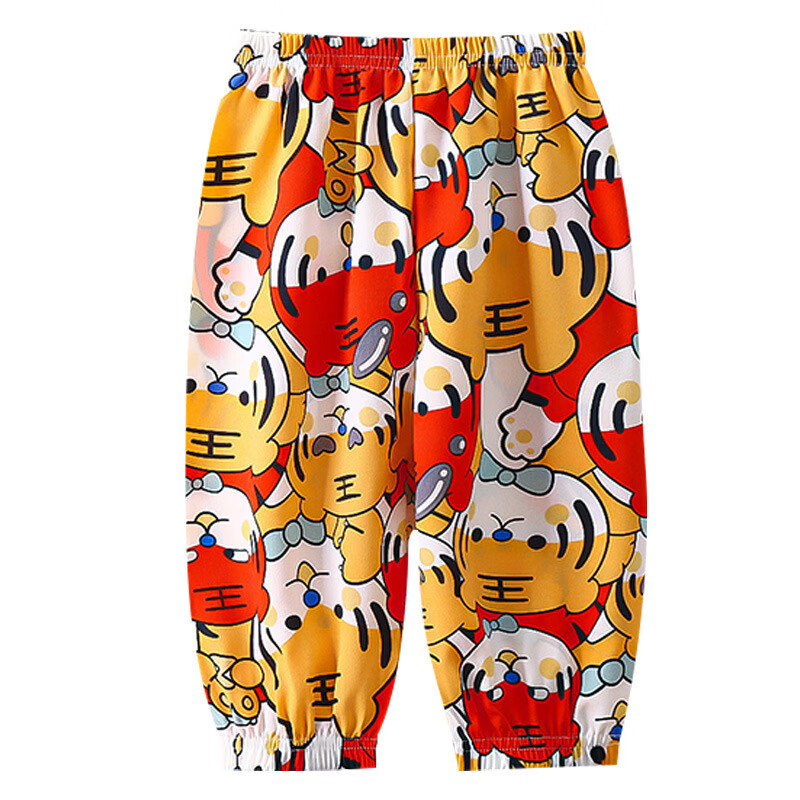 瑄妮薇儿童夏季防蚊裤薄款宝宝休闲裤男女童裤子外穿灯笼裤 f01-卡通