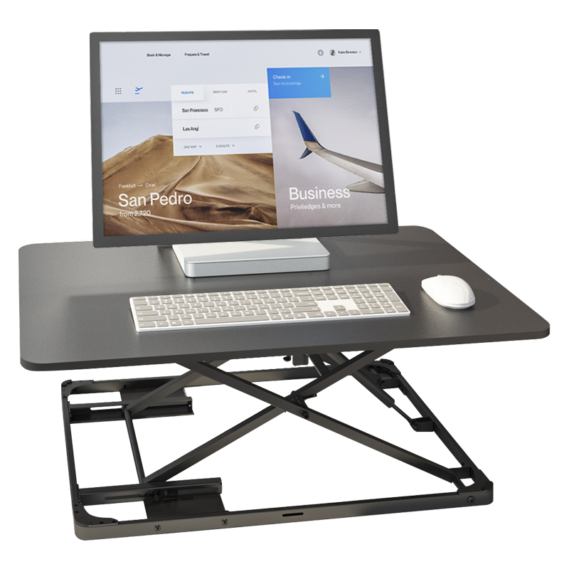 Brateck北弧 升降桌 电脑桌 站立办公升降台 站立式电脑升降支架 工作台式办公书桌子 显示器笔记本支架DWS29