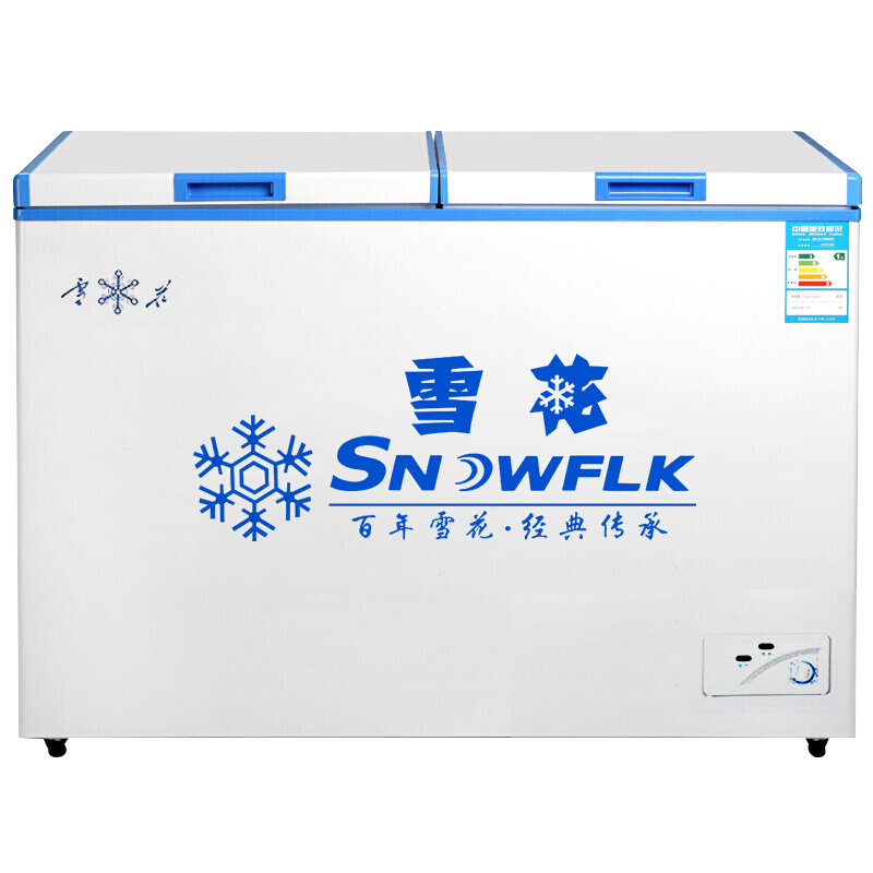 【雪花店】雪花（SNOWFLK）BCD-319S 319升 冷藏冷冻双温冷柜 家用卧式商用冰柜 BCD-319