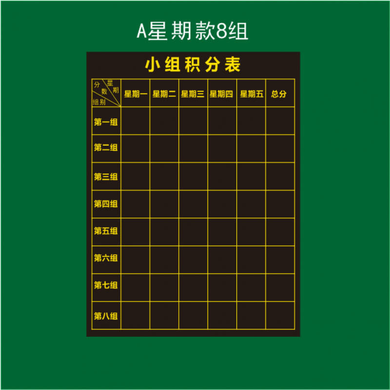 课程表磁性贴 小组积分表黑板贴班级评比表黑板学校评分表评比栏软磁