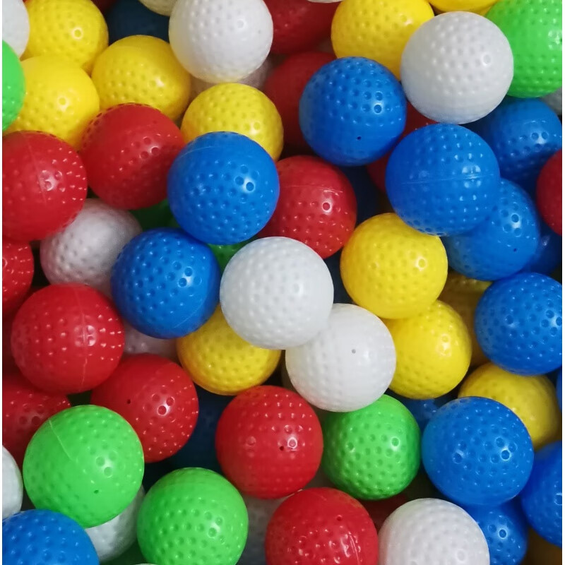 儿童高尔夫球玩具pe空心塑料球硬壳塑料小球圆球抛接 正色直径30mm