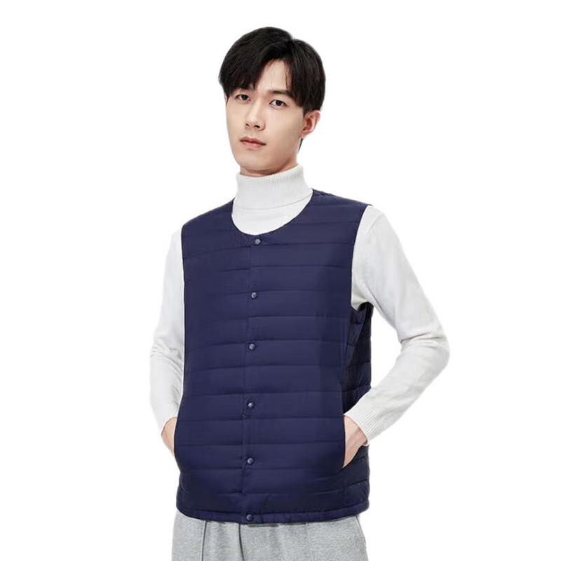 百亿补贴:雅鹿轻薄羽绒马甲男2024新款内穿背心坎肩超薄款圆领内胆保暖羽绒马夹 黑色 L【推荐130-155斤】103元