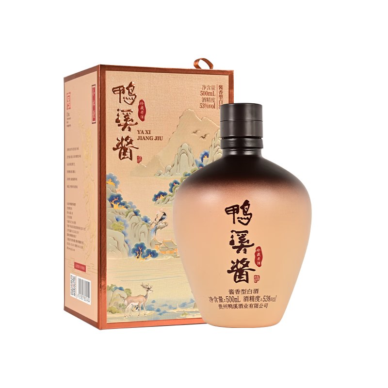 鸭溪酱 珍藏老酒 酱香型白酒 53度 500ml 单瓶装