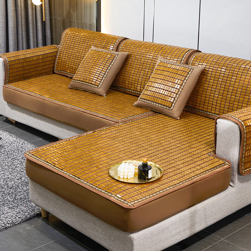 创京懿选夏季清凉麻将席沙发垫夏季凉席坐垫防滑沙发罩沙发凉席夏季