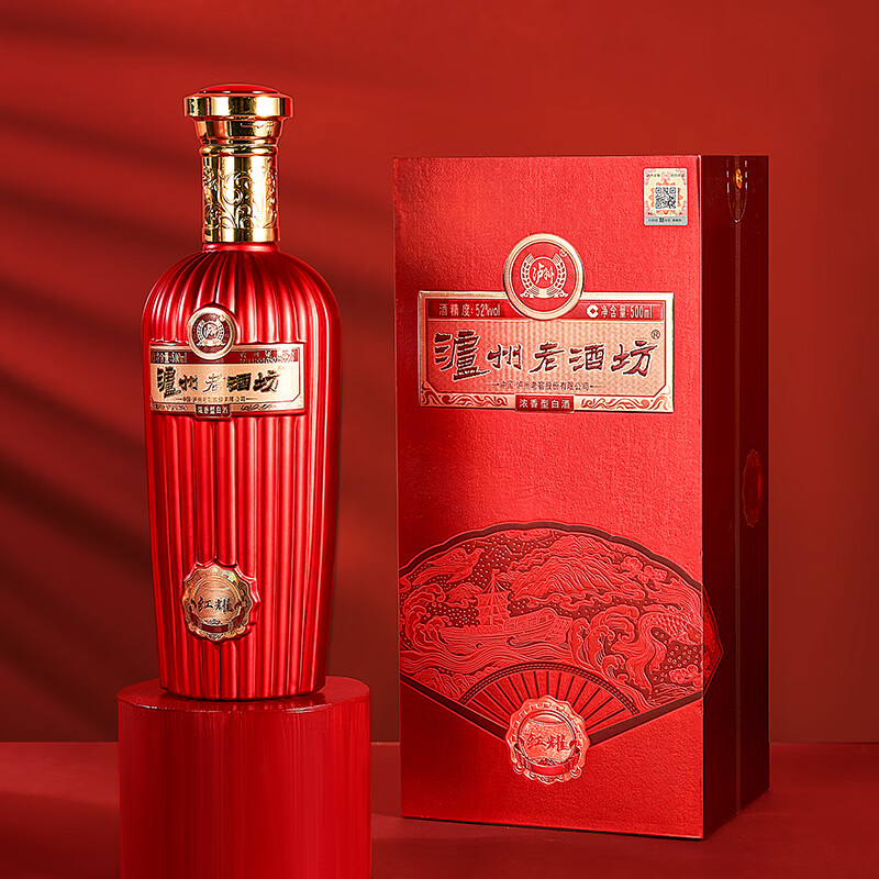 泸州老窖泸州老酒坊 红耀 浓香型白酒 52度 500mL 2瓶 双瓶装