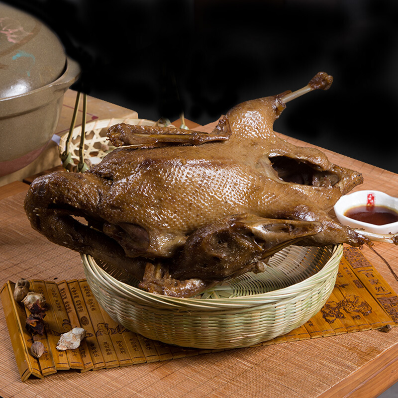 虎钢馋苏州常熟杨园沙家浜特产大林爊味老鹅卤鹅1300g