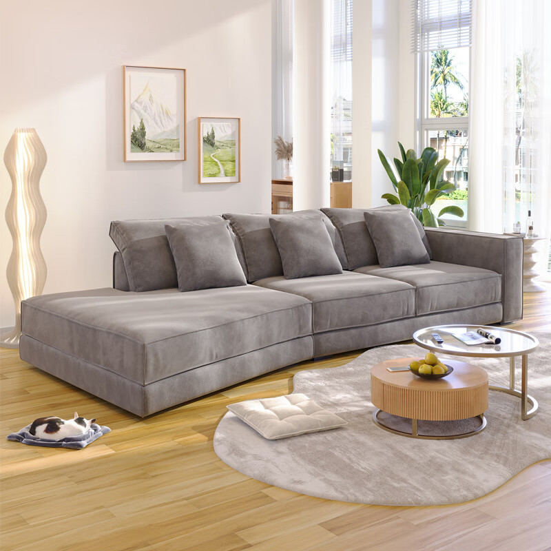 木几简约异形大转角沙发313型 2.8米沙发