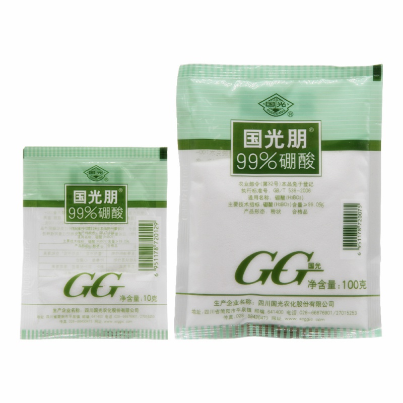国光 国光硼肥99%硼酸果树蔬菜叶面肥水溶肥料保花保果流体硼硼砂 国光硼肥1000g一袋高性价比高么？