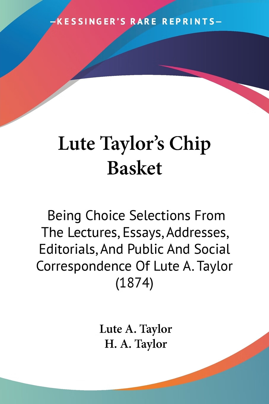 【预售 按需印刷】lute taylor s chip basket