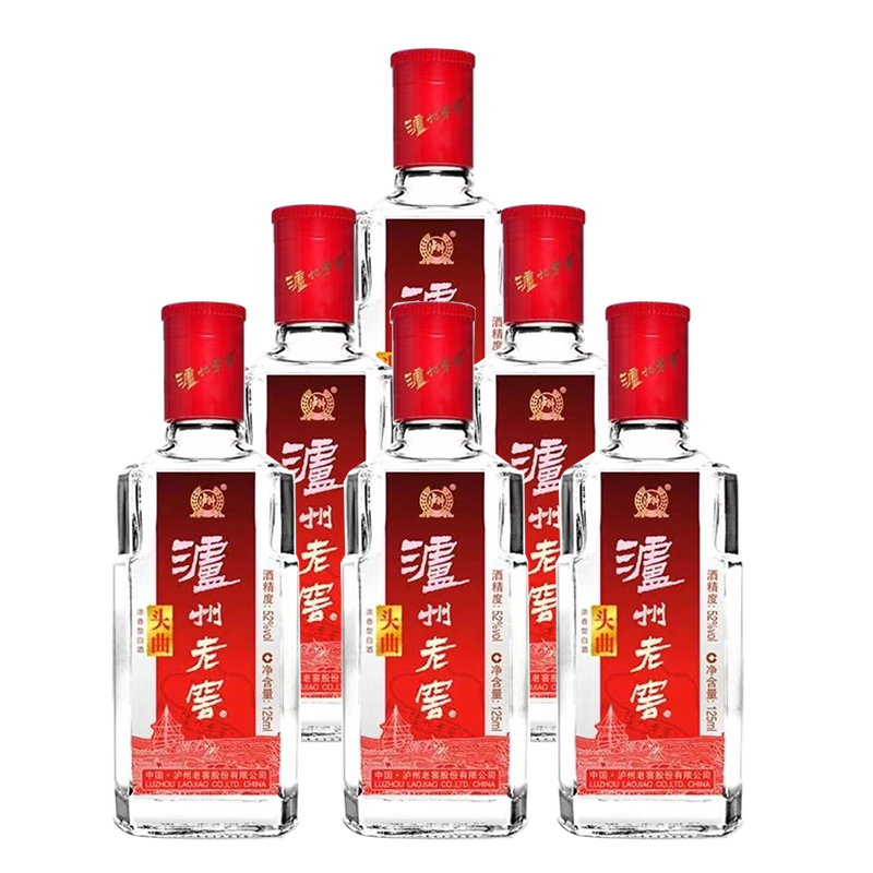 泸州老窖  品鉴酒小酒 浓香型白酒 52度 125ml 6瓶 泸州老窖头曲