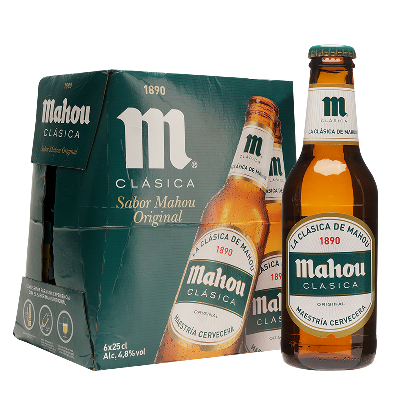 plus会员西班牙原箱进口马傲mahou拉格啤酒经典啤酒250ml24整箱装