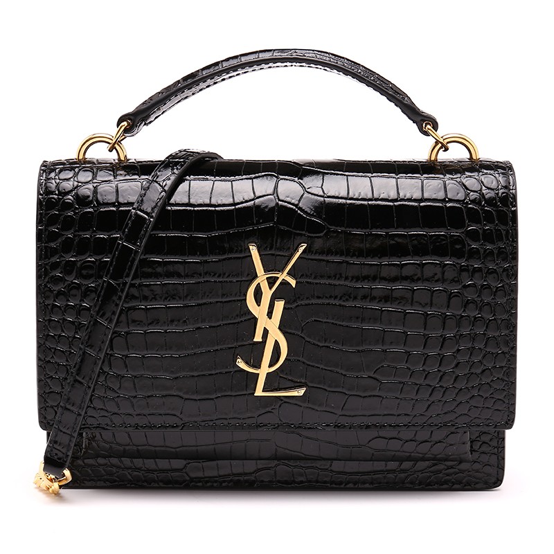 圣罗兰(ysl)【礼物】sunset系列鳄鱼纹皮革女士手提单肩包斜挎包