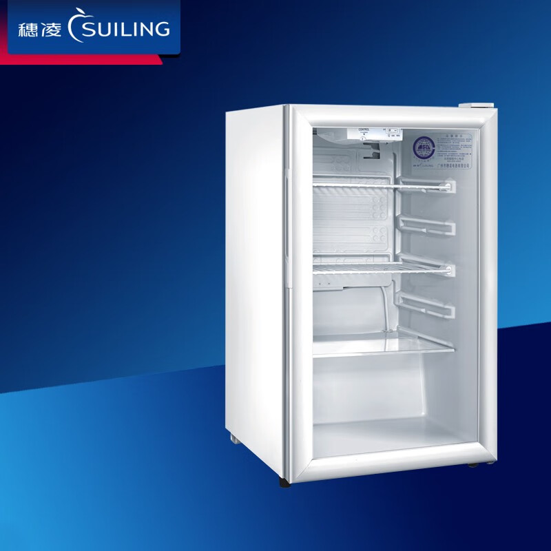 穗凌(suiling)lg4-160升直冷立式商用展示柜单温保鲜小冰柜家用玻璃门