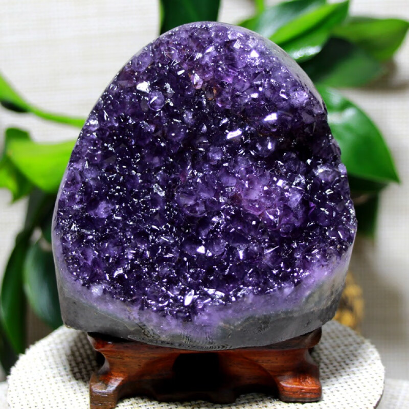冰珂晶石天然紫水晶原石乌拉圭紫晶簇块紫晶洞聚宝盆办公九紫离火摆件 2号
