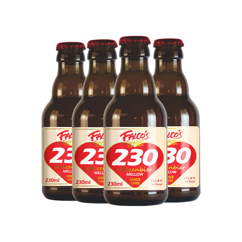 珐酷原浆（Falcos）活啤巴伐利亚小麦啤自然发酵精酿啤酒230ml体验装 4瓶装（关注店铺优先发货）