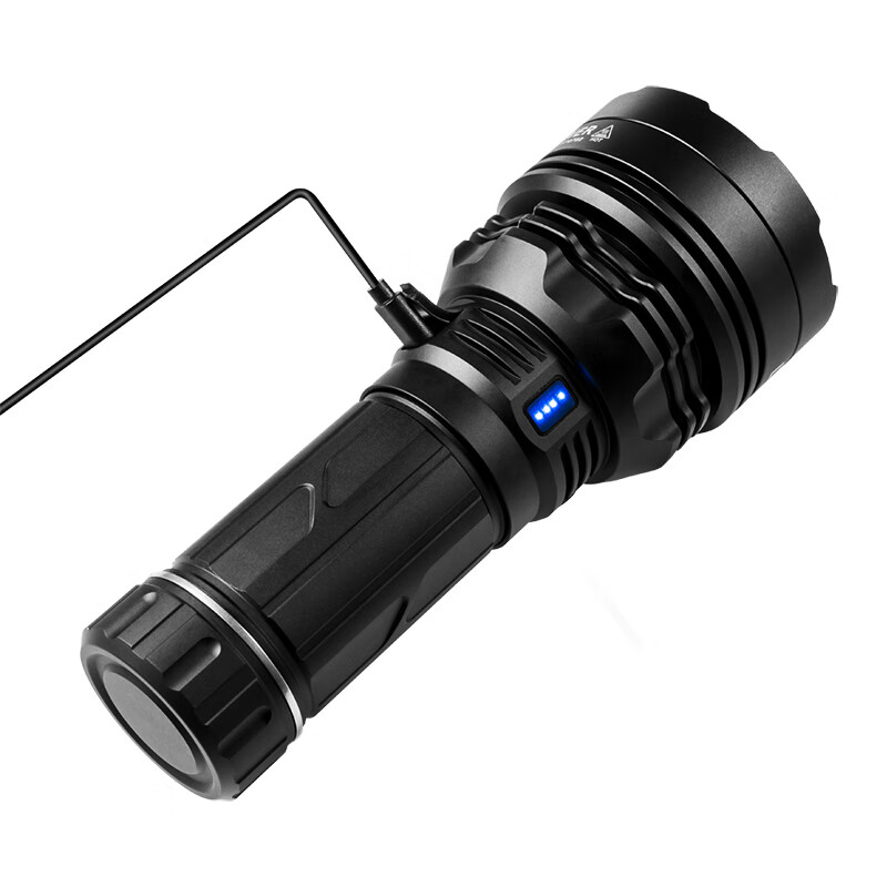 雷明兔雷明炮 手电筒强光 超长续航 野外生存USB充电强光搜救手电探照灯 【雅黑】雷明炮搜救手电