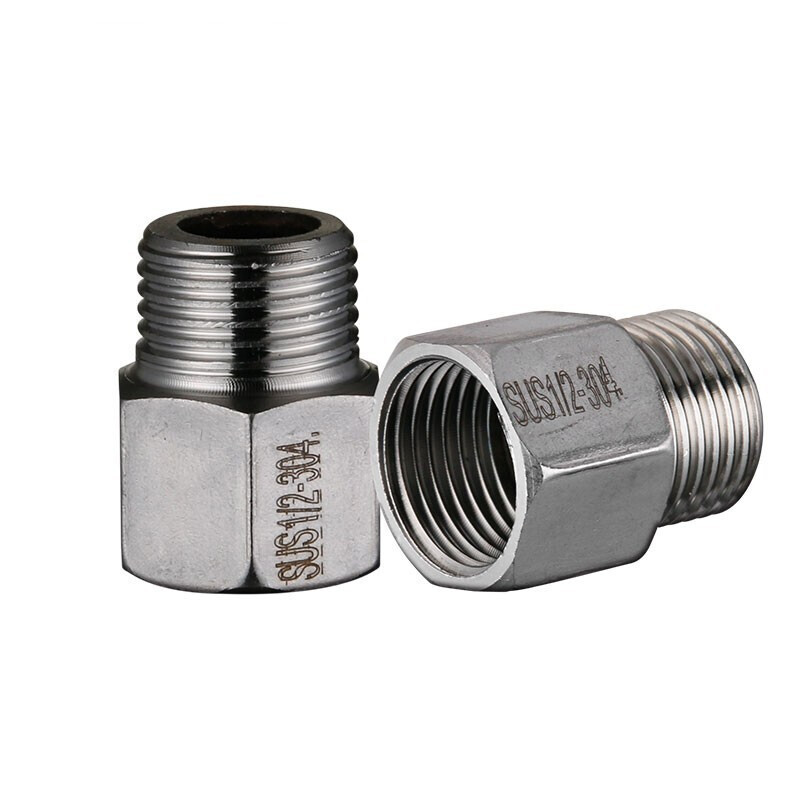 科罗拉 304不锈钢六角内外丝接头4分加厚内外丝直接dn15水管内外接头