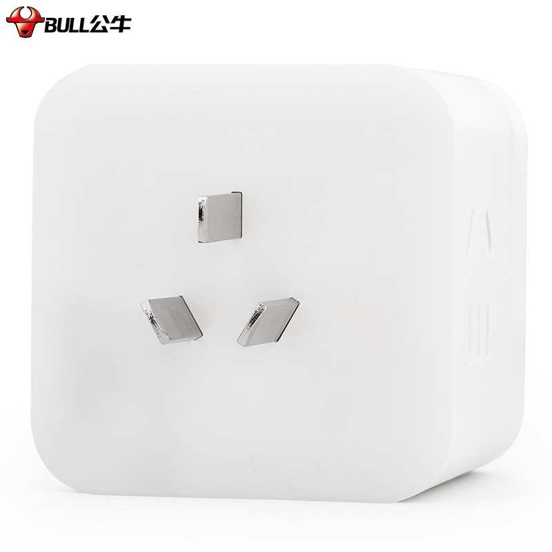 公牛魔方插座 USB接线板转换器  智能一转多转接器 插板插排 GN-U303UW无线白色