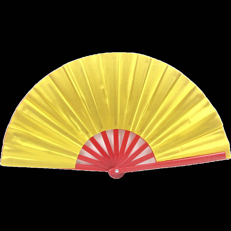 太极功夫扇双面响扇武术表演早练功金红色8寸一尺一尺二塑料骨 8寸
