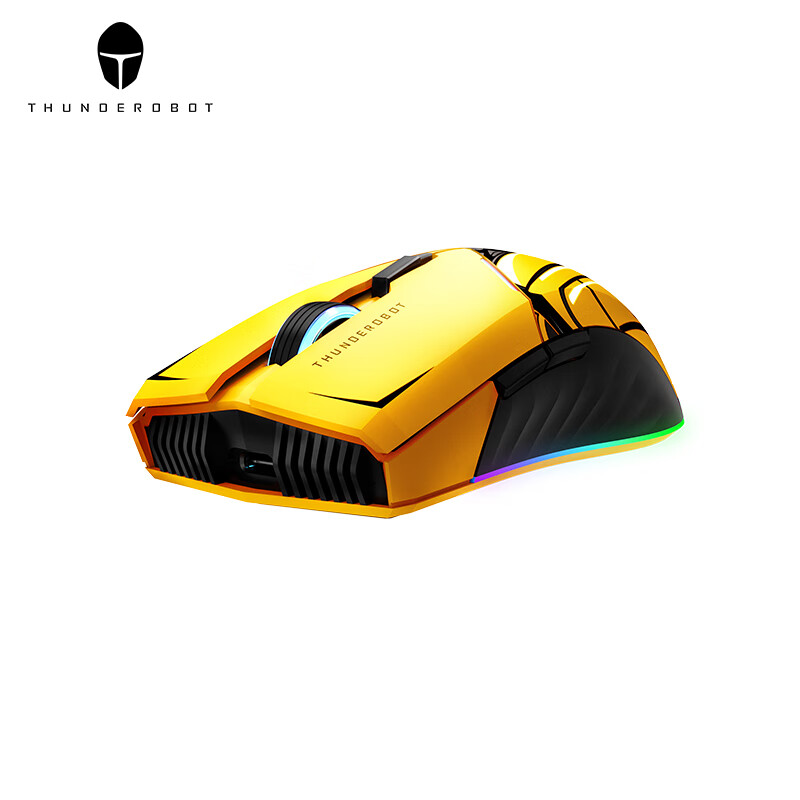 雷神（ThundeRobot）变形金刚大黄蜂版无线有线双模游戏鼠标ML703 RGB酷炫灯光 16000DPI 2000万次欧姆龙微动