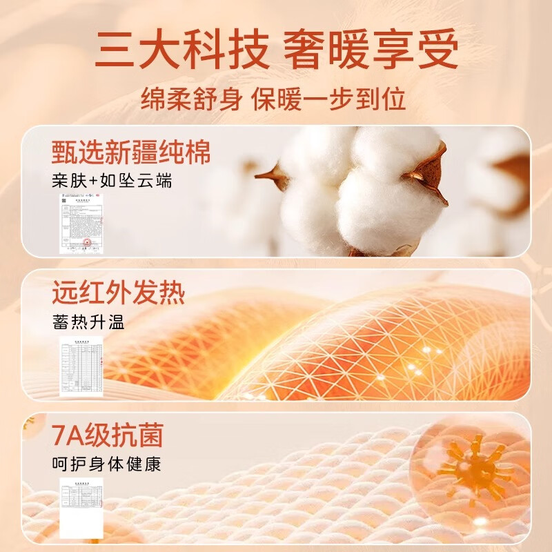 都市丽人本命年保暖内衣女士100%纯棉套装男式大红色蛇年秋衣秋裤 女士套装+红袜子+红内裤 2XL