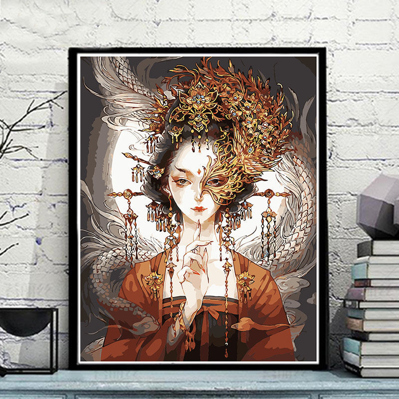 爱思顿 数字diy手工填色客厅减压半面妆萧十一狼动漫卡通装饰 a601