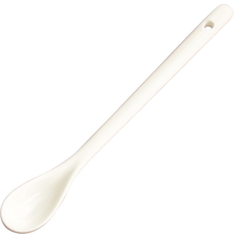 后海 微瑕 骨瓷勺子 可愛白色咖啡 攪拌勺單個(gè)裝 長勺（約16.2CM）