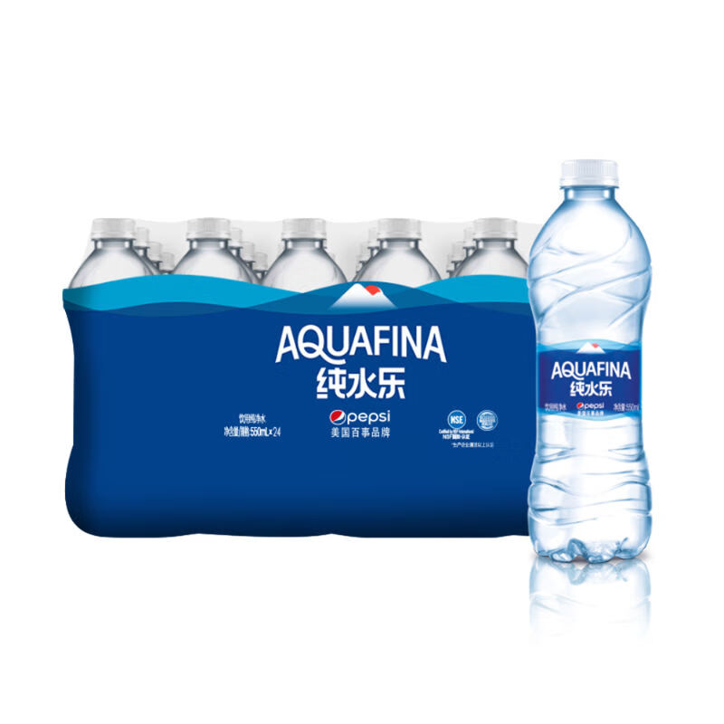 百事可乐纯水乐 AQUAFINA 饮用水 纯净水 饮用纯净水550ml*24瓶 百事出品