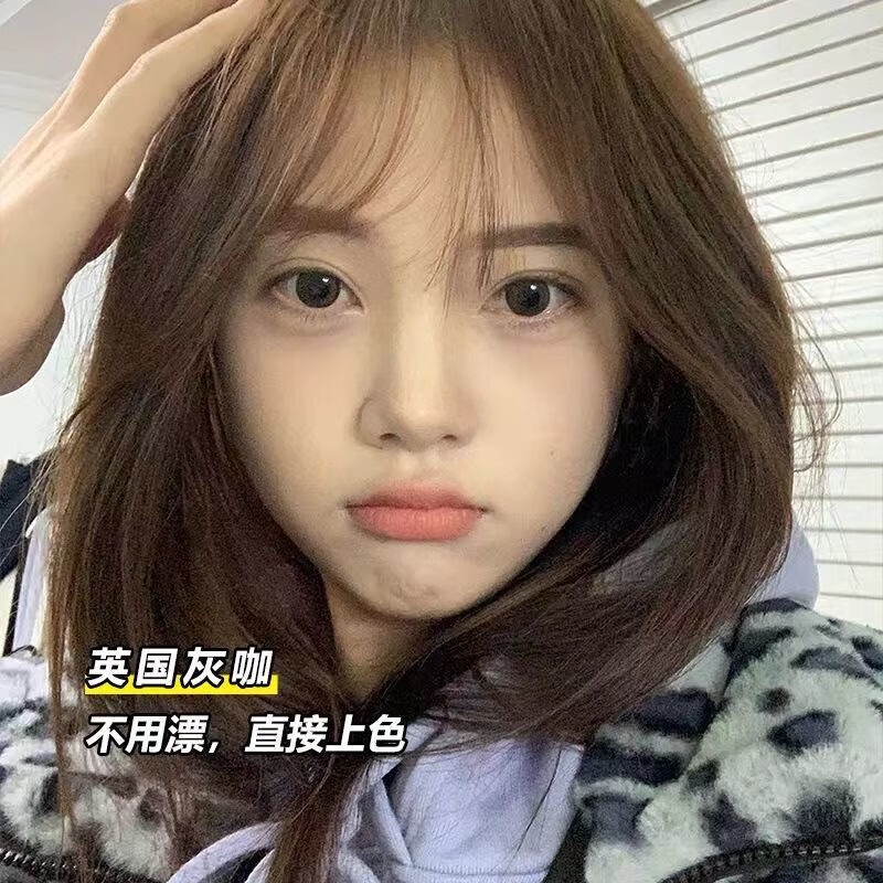 首品英国灰咖色染发剂2023流行发色自己在家染发膏植物奶茶灰棕蜂蜜茶