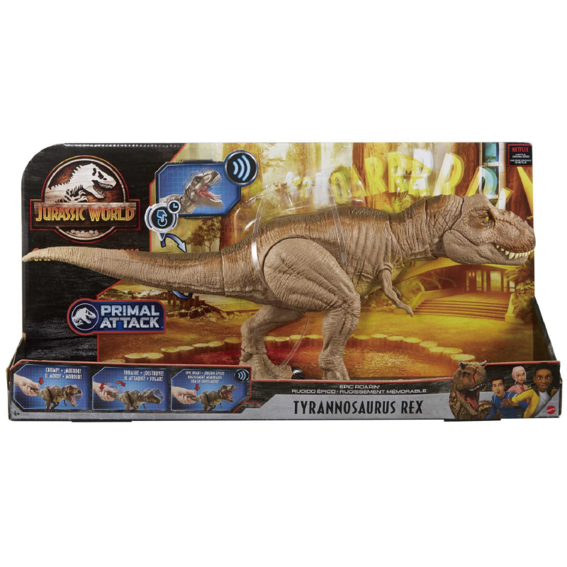 美泰侏罗纪世界3 恐龙男孩玩具 传奇霸王龙 声效可动