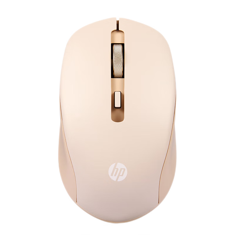 HP 惠普 无线鼠标可充电静音适用电脑游戏滑鼠苹果蓝牙鼠标 奶茶色