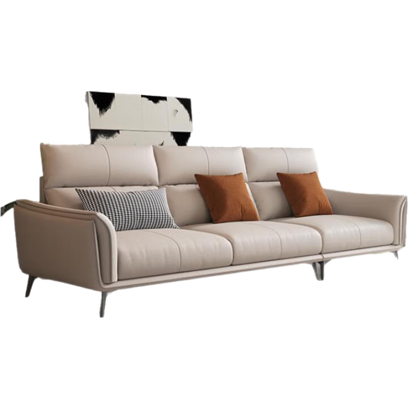 中派客廳現(xiàn)代輕奢豆腐塊真皮沙發(fā)頭層牛皮小戶型簡(jiǎn)約沙發(fā)補(bǔ)貼 雙人位【1.9米】 星選版【進(jìn)口松木+小黃牛皮】