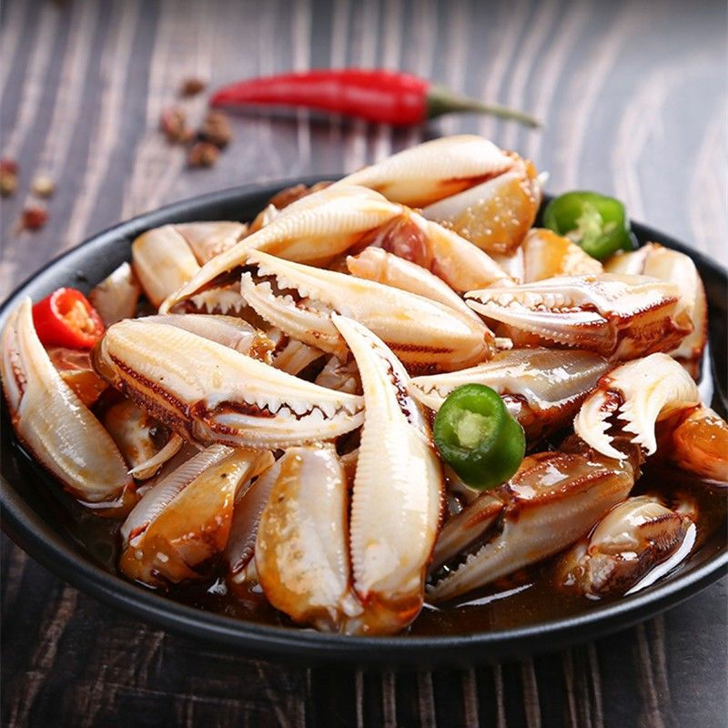 醉蟹钳小海鲜生呛大螃蟹脚梭子螃蟹脚花蟹腿罐装即食小海鲜 不辣 280g