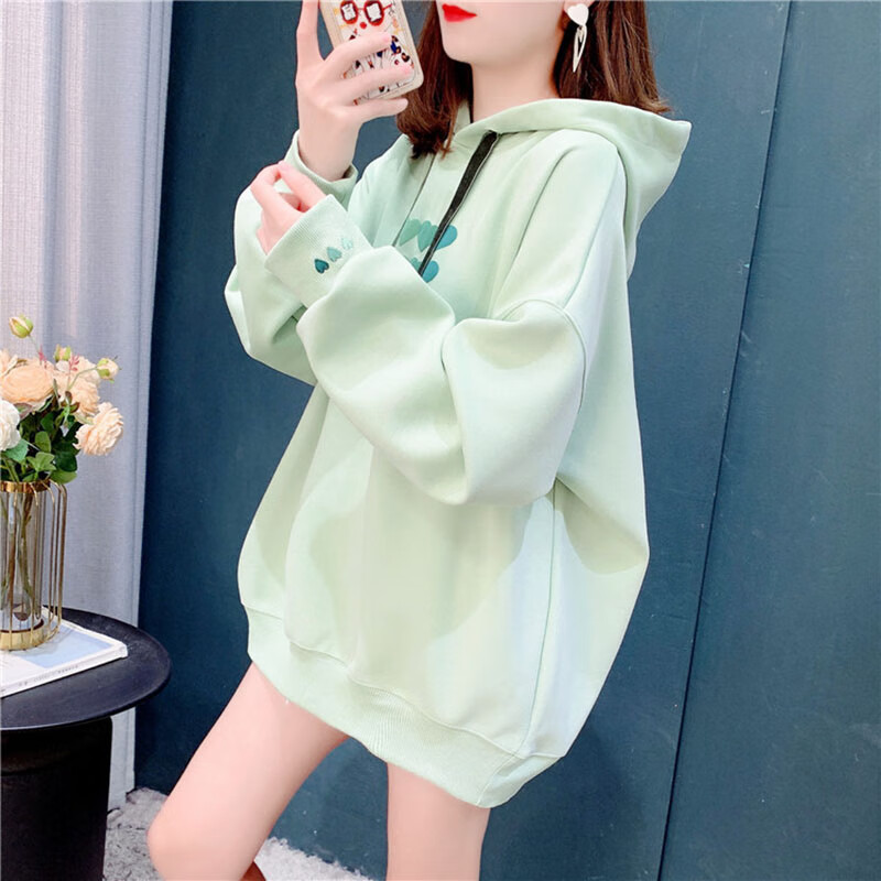 云芳舒港风连帽卫衣女韩版宽松2222年新款加绒设计感超好看的上衣外套