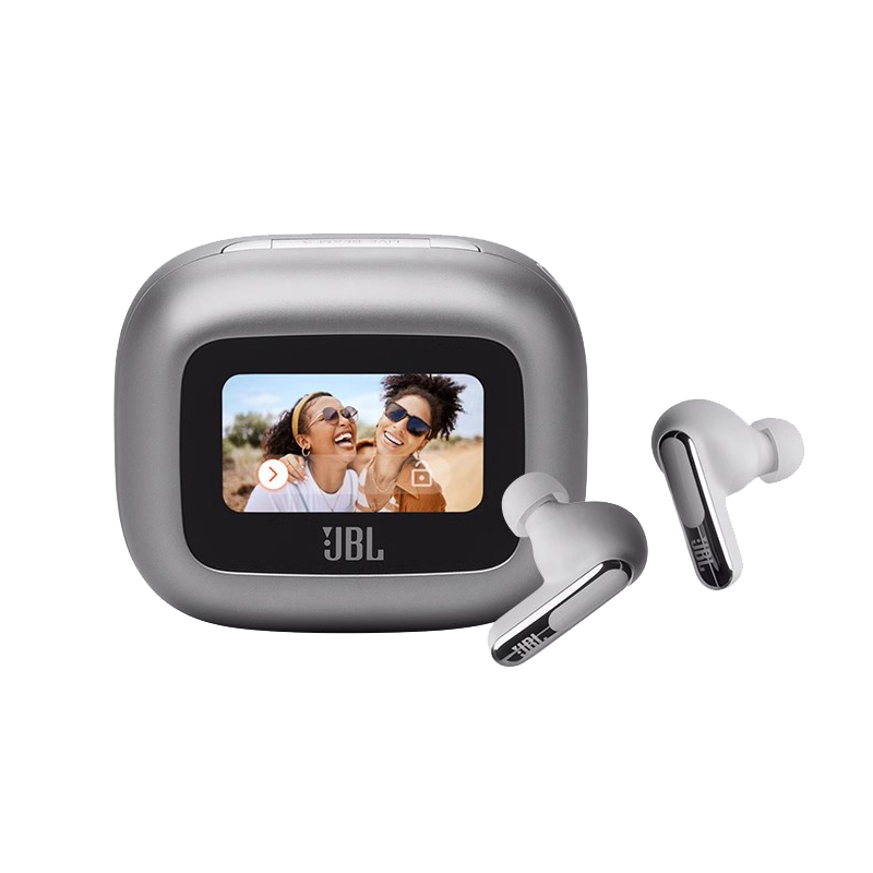 JBL 杰宝 LIVE BEAM 3 入耳式真无线动圈主动降噪蓝牙耳机 冰霜银