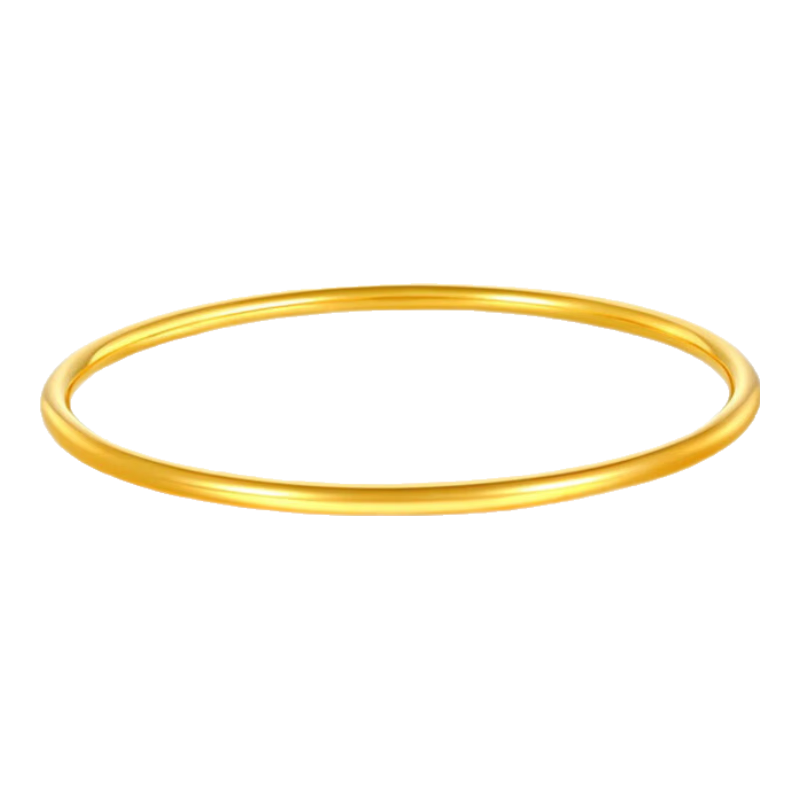金至尊（3D-GOLD)黃金手鐲實心傳承素圈足金999鐲子送女友老婆媽媽生日禮物計價 光面58圈-金重19.36克以證簽多退少補