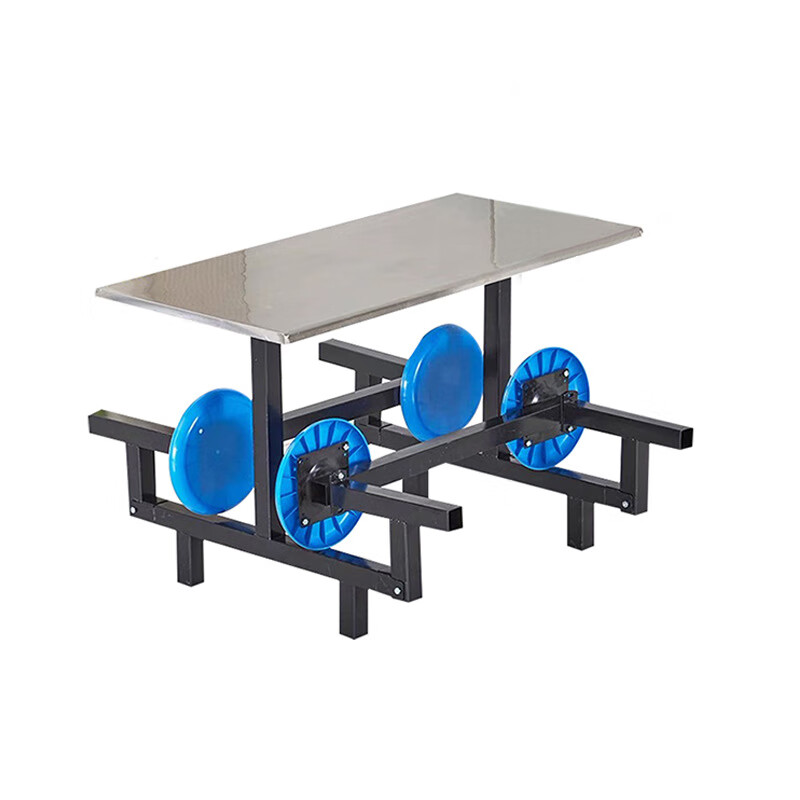 中伟(zhongwei)可折叠食堂餐桌椅学校公司饭堂桌子公用连体桌椅四人位