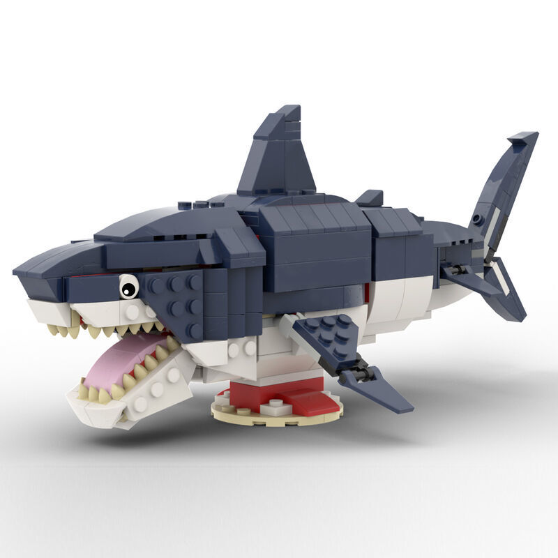 乐··高(lego)深海系列巨齿鲨大白鲨海洋生物拼装积木男孩玩具