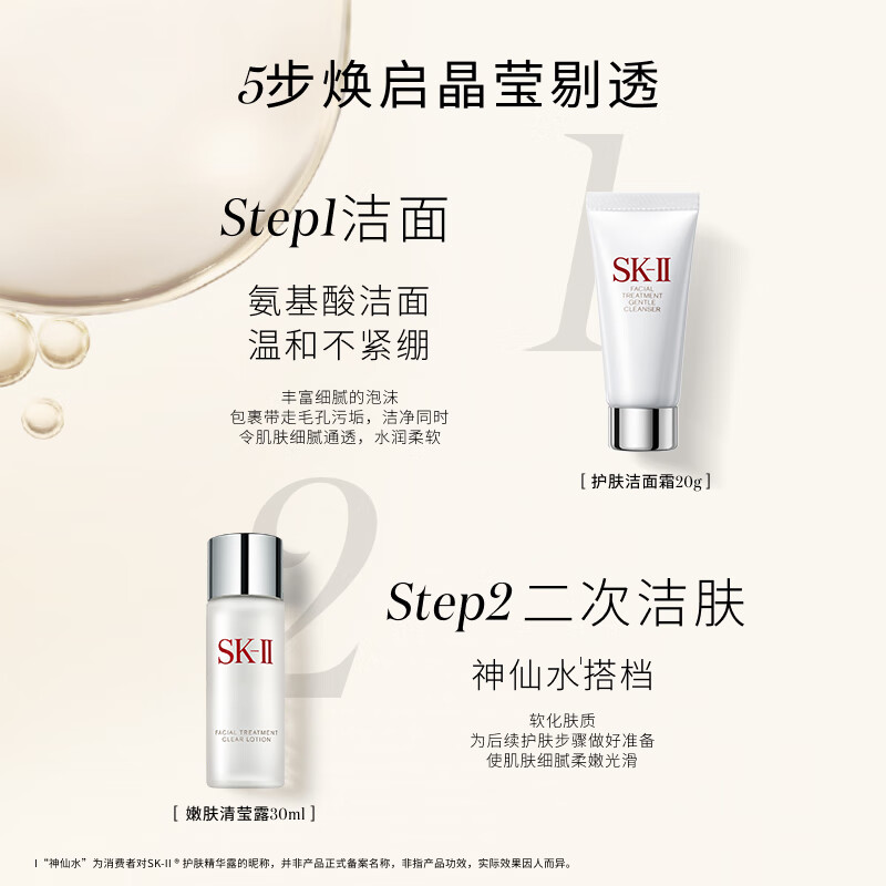 SK-II神仙水75ml精华液sk2全明星晶透礼盒护肤品套装生日礼物女skii