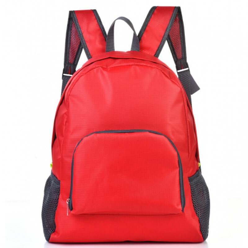 卡黎亚 新款韩版旅行收纳包背包折叠双肩包收纳包书包 玫红色插图2