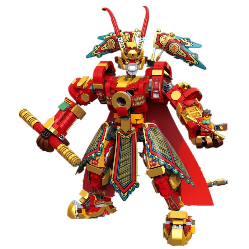 西游记兼容积木黑孙悟空小侠齐天大圣黄金机甲传奇花果山小颗粒拼装