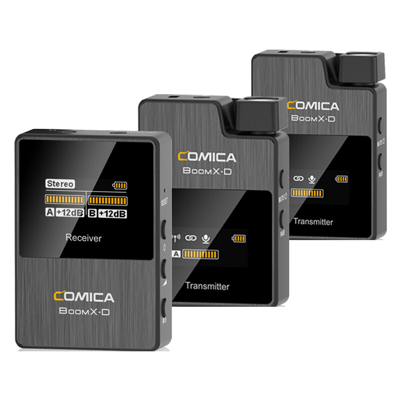 科唛（COMICA） BoomX-D无线领夹话筒麦克风一拖二单反微单相机手机麦克风D2 BOOMXD2 通用3.5口一拖二