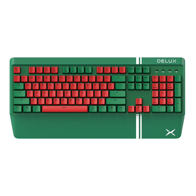 多彩deluxkm17机械键盘无线有线蓝牙三模键盘游戏办公电竞键盘热插拔