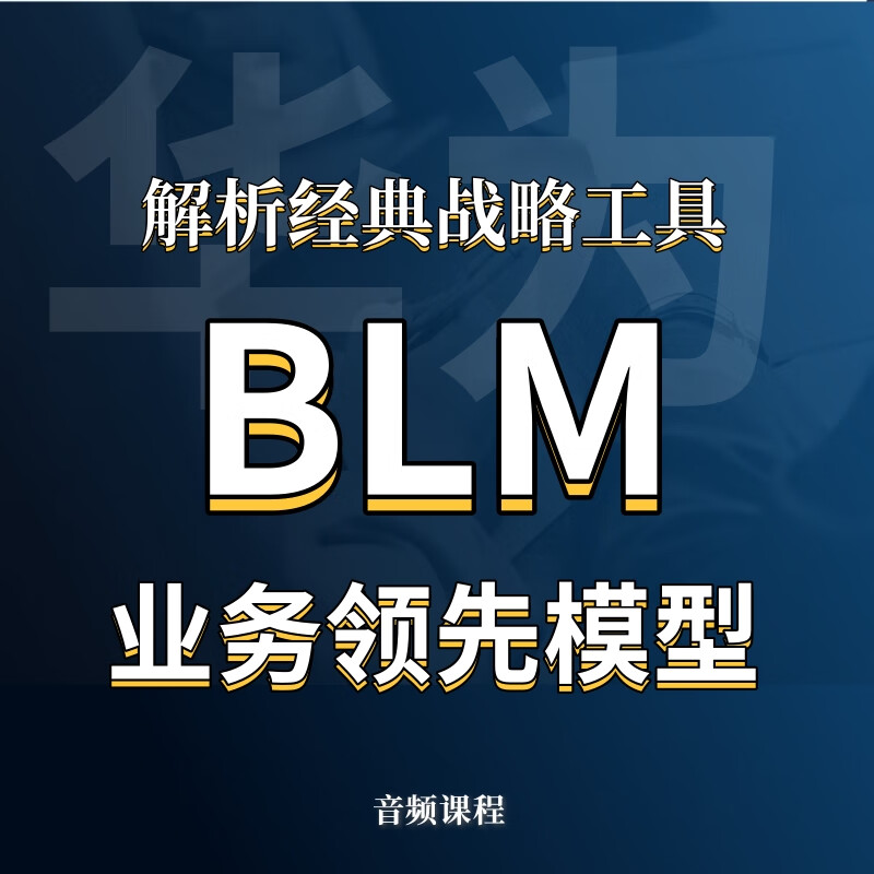 全面了解企业blm战略模型10讲音频华为blm业务模型工具培训课程 具