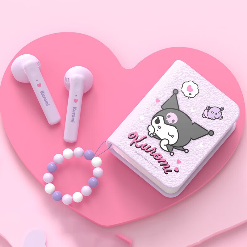 MY MELODY三丽鸥 美乐蒂无线蓝牙耳机凯蒂猫玉桂狗库洛米联名音乐降噪半入耳318女生可爱学生61儿童节礼物 JS-0106绿色【帕恰狗】