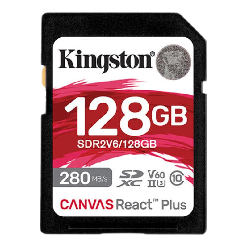 ��ʿ�٣�Kingston��v60 SD���ٿ�����ڴ濨����΢������������洢��  128GB��V60ح��280MB/s��