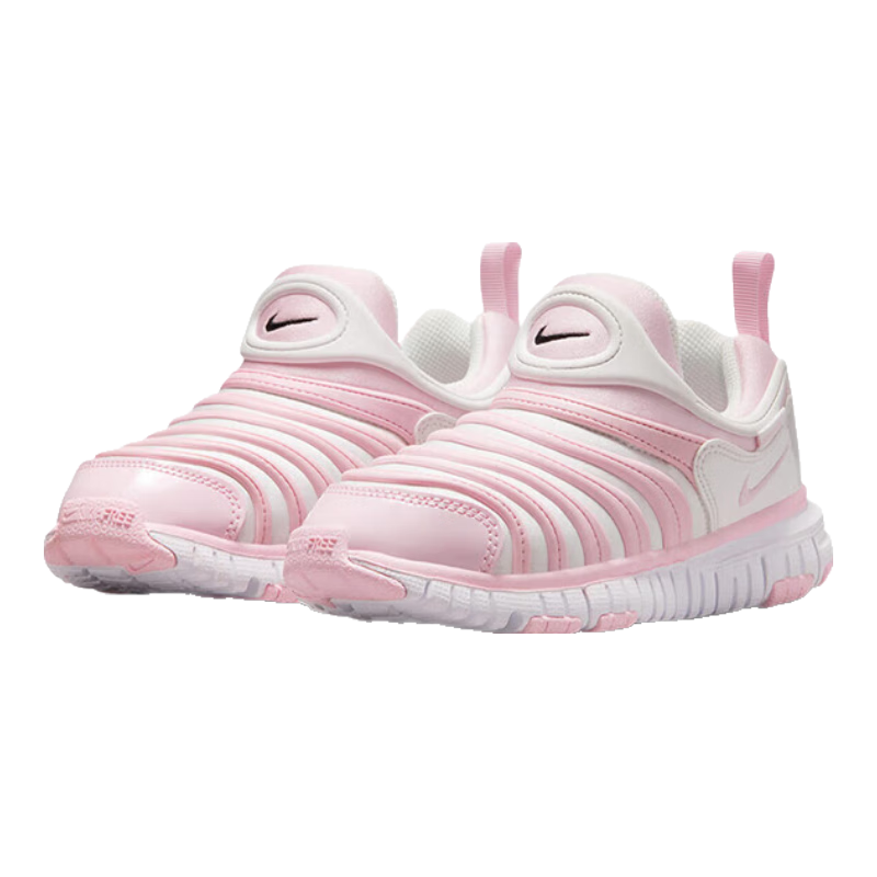 NIKE 耐克童鞋男女童毛毛蟲運(yùn)動鞋DYNAMO FREE兒童一腳蹬休閑小童