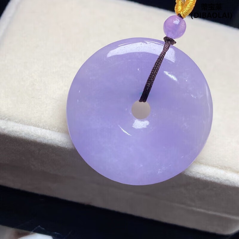 嫁福紫色翡翠平安扣缅甸冰种紫罗兰吊坠男女款老坑冰种新款紫罗兰翡翠