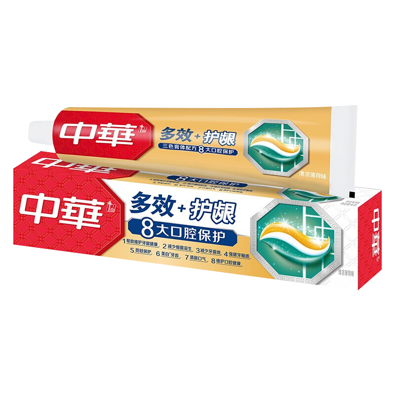 中华牙膏清新口气多效 护龈/多效 亮白清新薄荷味/清凉薄荷味